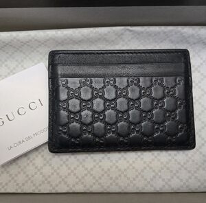 Gucci Black Leather Card Holder